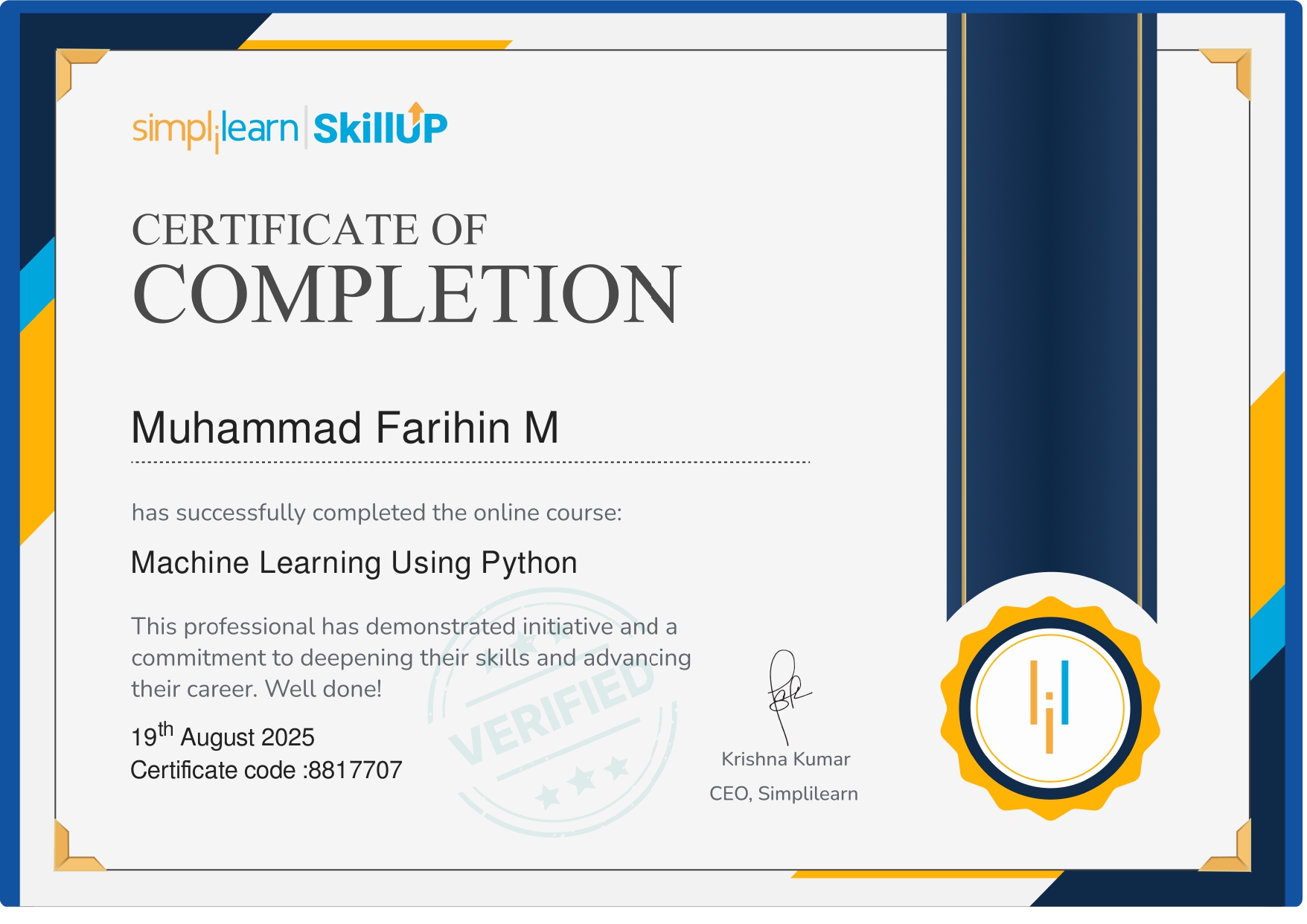 Machine Learning Using Pyhton