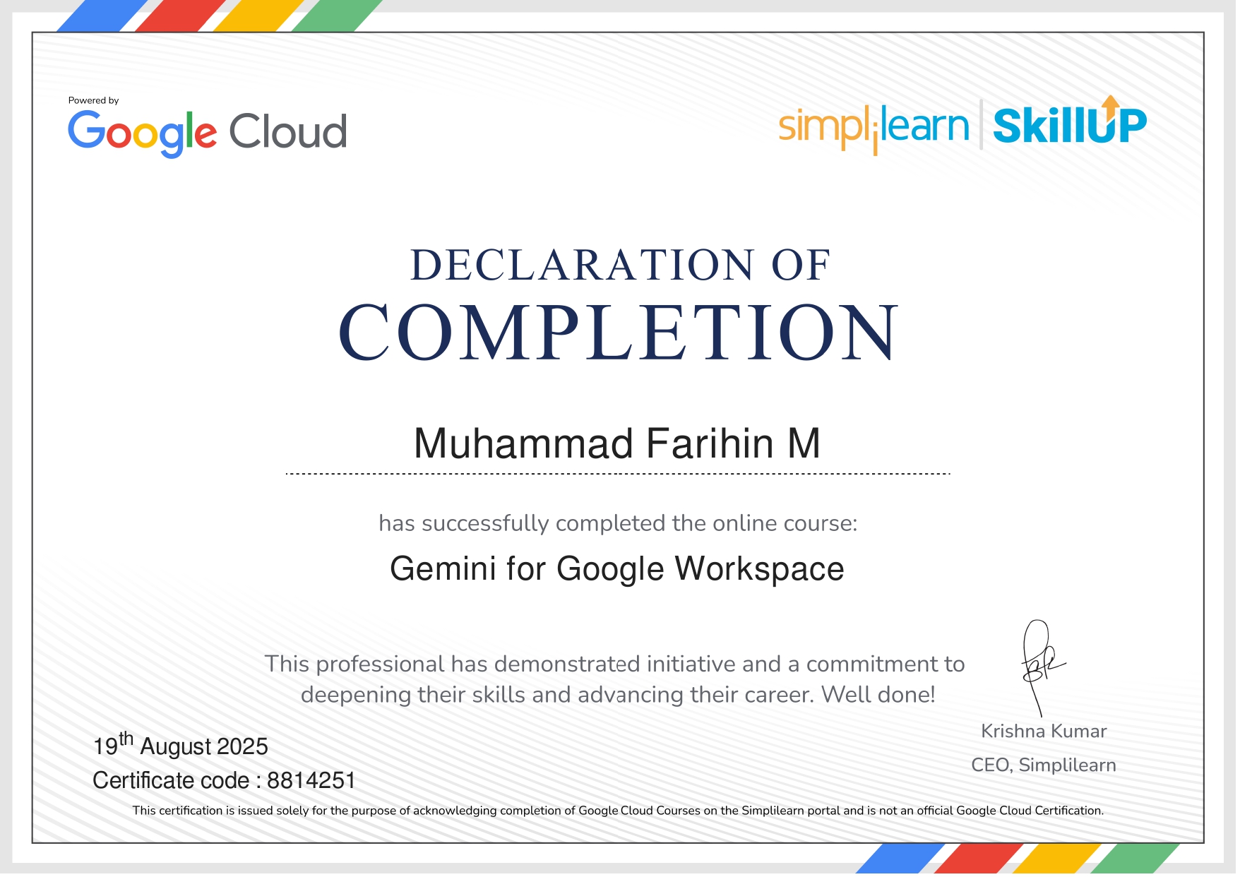 Gemini for Google Workspace